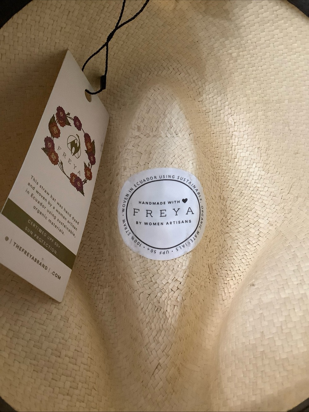 Freya Straw Hat S/M Wheat Hand Dyed UPF 50+ Sun Hat NWT Certified - Picture 9 of 13